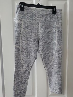 Women’s Space-Dye Grey High-Waist Leggings